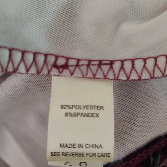 Self esteem women crop top purple velvet floral size XL - Picture 7 of 7